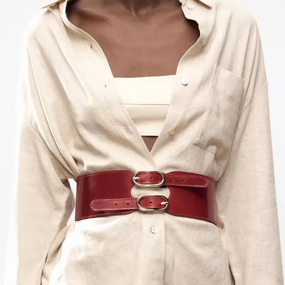 ZARA DOUBLE BUCKLE SASH BELT